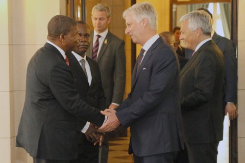 : João Lourenço com o Rei Philipe da Bélgica  Foto: Rosário dos Santos