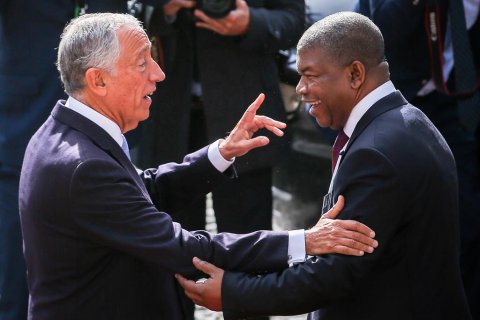 : João Lourenço com o seu homólogo português, Marcelo Rebelo de Sousa