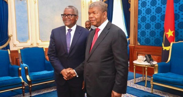 : Aliko Dangote e João Lourenço (Foto: CIPRA)