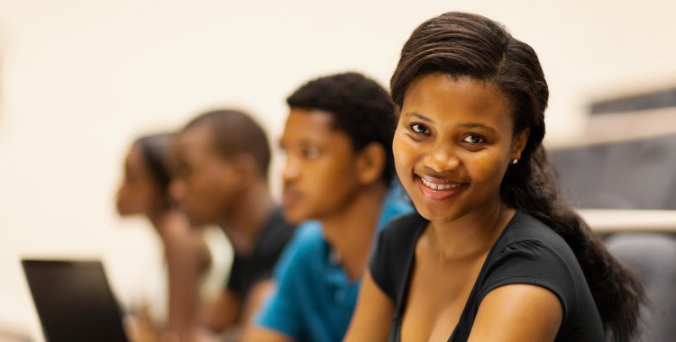 www.delightimages.com: group of african american university students in lecture hall